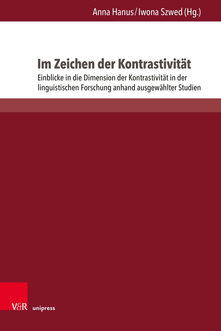 Anna Hanus, Iwona Szwed - Im Zeichen der Kontrastivität, Inbunden. Tillgänglighet: Lägg i varukorg
