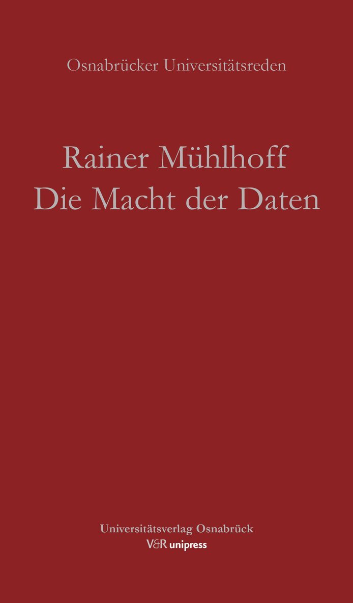 Rainer Mühlhoff - Die Macht der Daten, Häftad