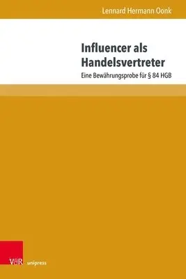 Lennard Hermann Oonk - Influencer Als Handelsvertreter, Inbunden. Tillgänglighet: Lägg i varukorg