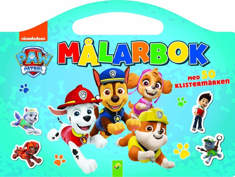 Min målarbok Paw Patrol med klistermärken, Häftad