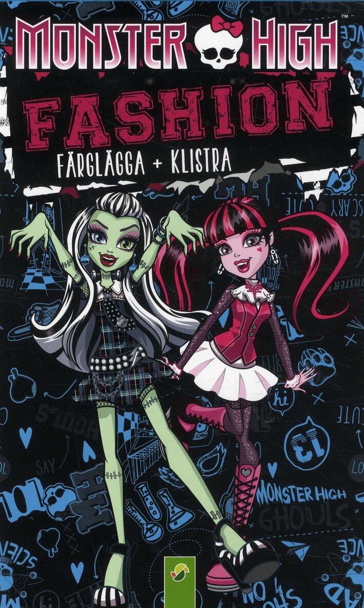 Monster High fashion - färglägg + klistra, Häftad