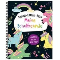 Kritzel-Kratzel-Buch Meine Schulfreunde (Einhörner)