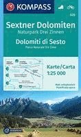 KOMPASS Wanderkarte 625 Sextner Dolomiten, Naturpark Drei Zinnen, Dolomiti di Sesto, Parco Naturale Tre Cime