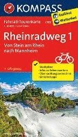 Fahrrad-Tourenkarte Rheinradweg 1, Von Stein am Rhein nach Mannheim 1:50 000