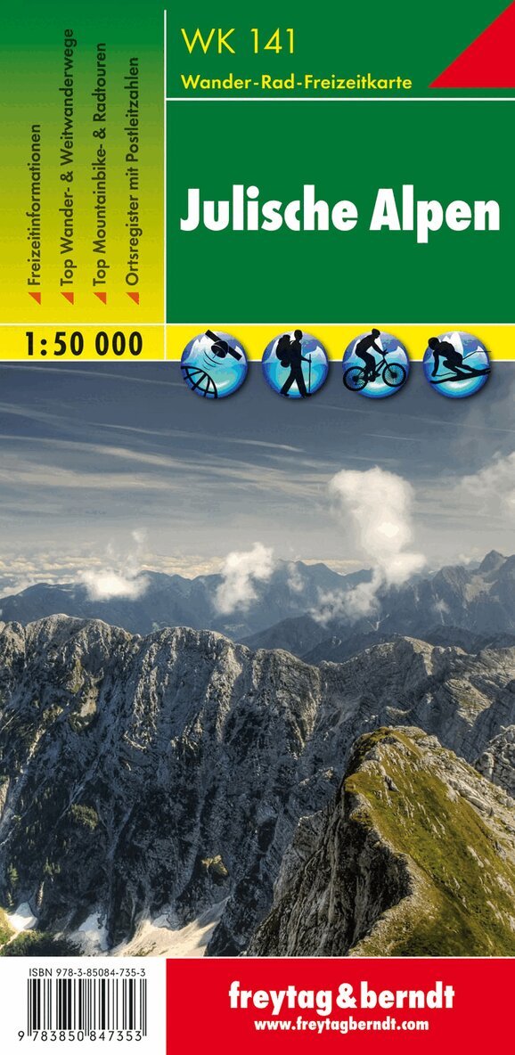 Freytag-Berndt - WK 141 Julische Alps, Walking map 1:50.000, Övrigt