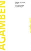 Giorgio Agamben - Was ich sah, hörte, lernte¿..., Häftad