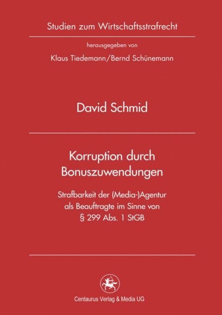 David Schmid - Korruption durch Bonuszuwendungen, E-bok