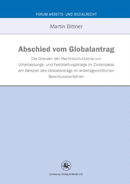 Martin Bittner - Abschied vom Globalantrag, E-bok