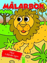 e-Bok Målarbok lejon med rullande ögon