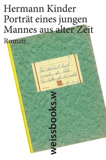Hermann Kinder - Portrait eines jungen Mannes aus alter Zeit, E-bok