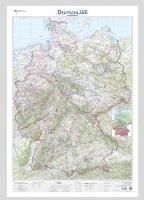 BKG - Bundesamt für Kartographie und Geodäsie - Deutschland auf einen Blick! Landschaftskarte 1:750 000. Tillgänglighet: Lägg i varukorg