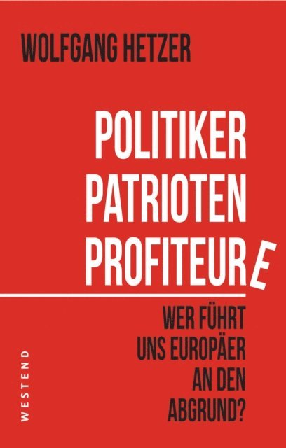 Wolfgang Hetzer - Politiker, Patrioten, Profiteure, E-bok