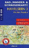 Rad-, Wander- und Gewässerkarte Havelseen 3: Werder, Potsdam 1 : 35 000