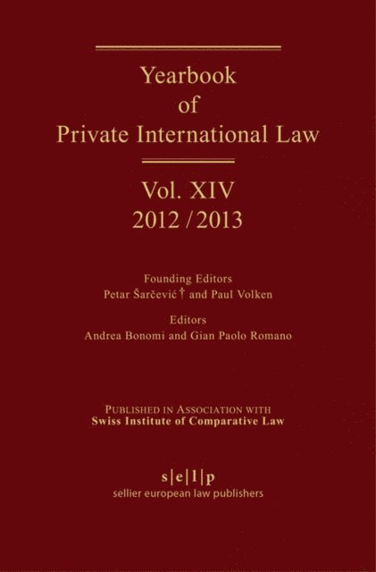 Gian Paolo Romano, Andrea Bonomi - Yearbook of Private International Law, E-bok