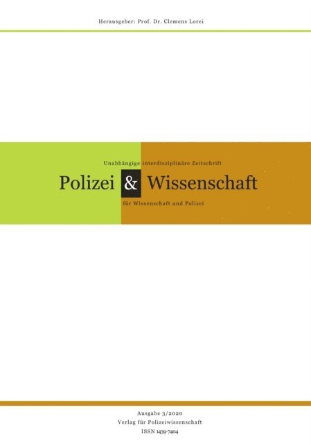 Clemens Lorei - Zeitschrift Polizei & Wissenschaft, E-bok