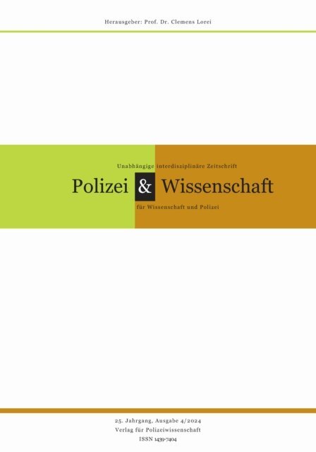 Clemens Lorei - Zeitschrift Polizei & Wissenschaft, E-bok