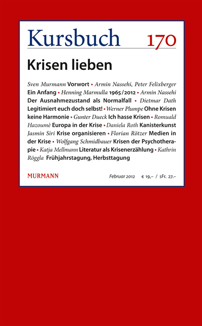 Peter Felixberger, Armin Nassehi - Kursbuch 170, E-bok