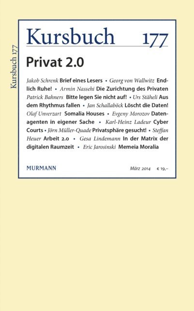 Peter Felixberger, Armin Nassehi - Kursbuch 177, E-bok