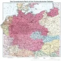 Historische Karte: Deutschland - Das Großdeutsche Reich mit dem Sudetendeutschen Gebieten, 1938 (plano), Övrigt. Tillgänglighet: Lägg i varukorg