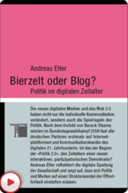 Andreas Elter - Bierzelt oder Blog?, E-bok