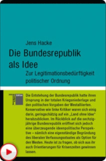 Jens Hacke - Die Bundesrepublik als Idee, E-bok