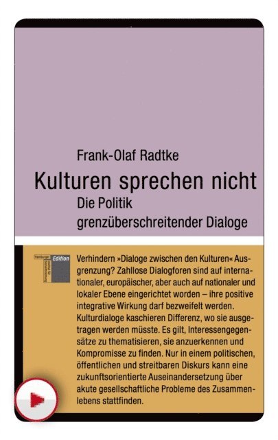Frank-Olaf Radtke - Kulturen sprechen nicht, E-bok