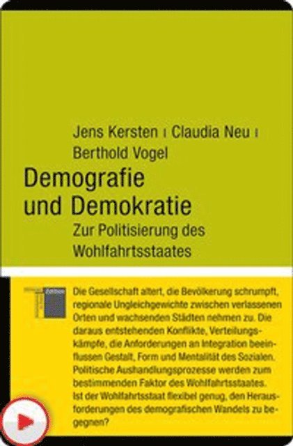 Berthold Vogel, Claudia Neu, Jens Kersten - Demografie und Demokratie, E-bok