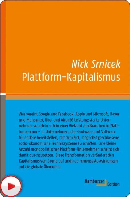 Nick Srnicek - Plattform-Kapitalismus, E-bok