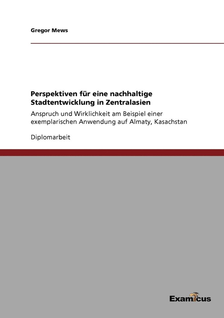 Gregor Mews - Perspektiven für eine nachhaltige Stadtentwicklung in Zentralasien, Häftad. Tillgänglighet: Lägg i varukorg
