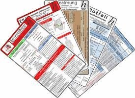 Rettungsdienst Karten-Set - EKG, Herzrhythmusstörungen, Notfallmedikamente, Reanimation, Övrigt