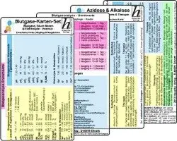 Blutgase-Karten-Set - Medizinische Taschen-Karte