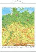 Deutschland physisch 1 : 750 000. Wandkarte mit Metallbeleistung