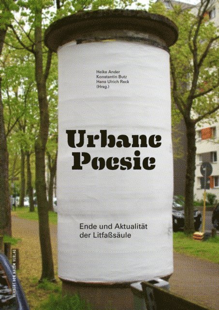 Hans Ulrich Reck, Konstantin Butz, Heike Ander - Urbane Poesie, E-bok