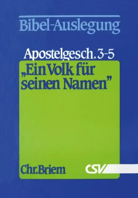 Christian Briem - Ein Volk fur seinen Namen, E-bok. Tillgänglighet: Lägg i varukorg
