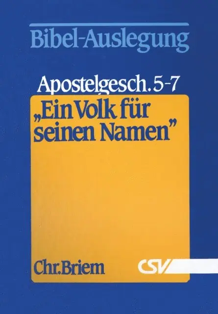 Christian Briem - Ein Volk für seinen Namen, E-bok. Tillgänglighet: Lägg i varukorg