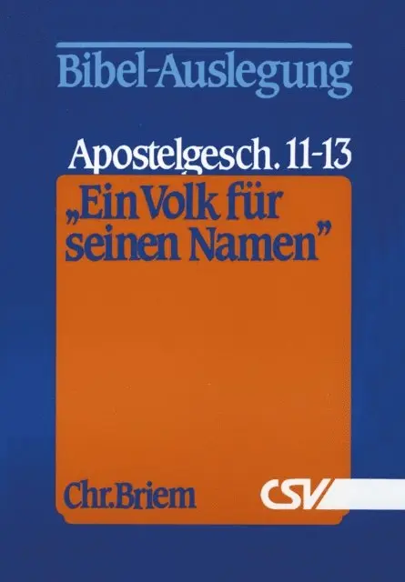Christian Briem - Ein Volk für seinen Namen, E-bok. Tillgänglighet: Lägg i varukorg
