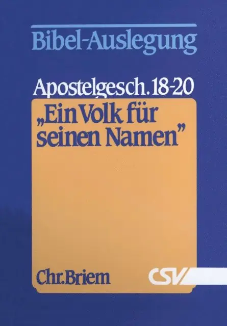 Christian Briem - Ein Volk für seinen Namen, E-bok. Tillgänglighet: Lägg i varukorg
