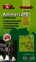 Ammerland Landkreis & Oldenburg, KVplan, Radkarte/Knotenpunktkarte//Routenkarte zur Ammerlandroute/Wanderkarte, 1:60.000