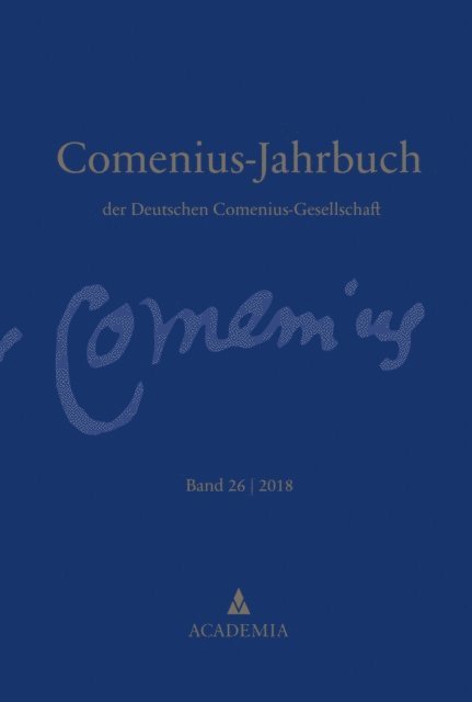 Deutsche Comenius-Gesellschaft, Uwe Voigt, Andreas Lischewski, Andreas Fritsch - Comenius-Jahrbuch, E-bok