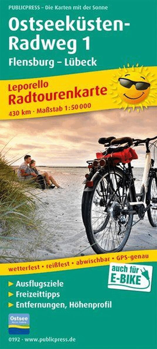 Freytag-Berndt - Baltic Sea coast -Cycle Path 1, Flensburg-Lübeck. Tillgänglighet: Lägg i varukorg