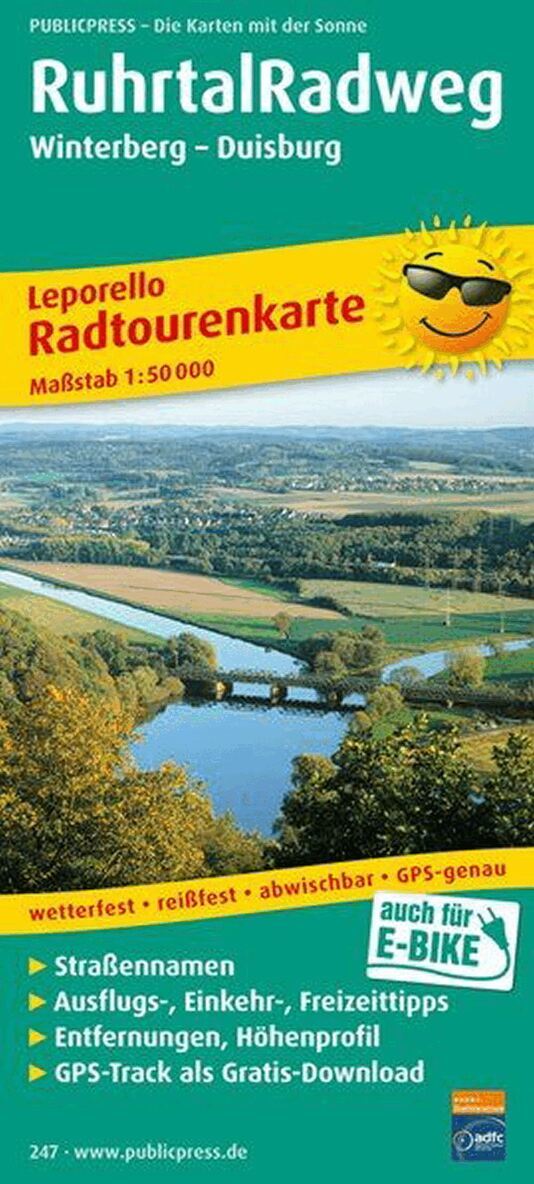 Freytag-Berndt - Ruhrtal Cycle Path, Wintermountain - Duisburg. Tillgänglighet: Lägg i varukorg