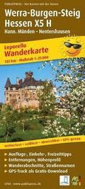 Wanderkarte Werra-Burgen-Steig Hessen X5 H, Hann. Münden - Nentershausen 1 : 25 000