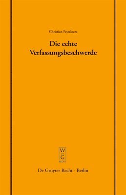 Christian Pestalozza - Die Echte Verfassungsbeschwerde, Häftad. Tillgänglighet: Lägg i varukorg