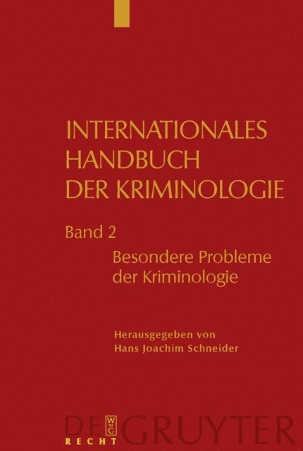 Hans Joachim Schneider - Besondere Probleme der Kriminologie, E-bok