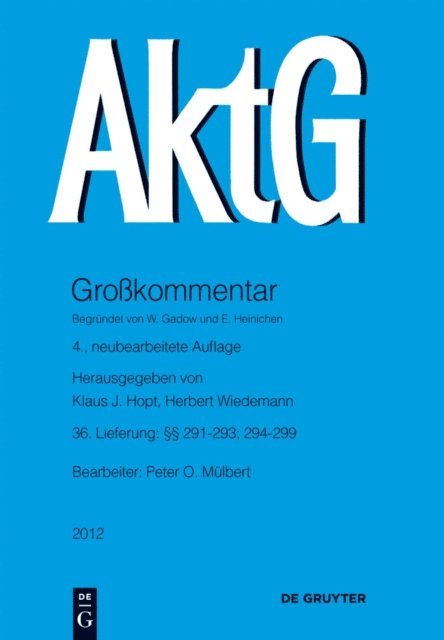 Peter O. Mulbert - §§ 291-293, 294-299, E-bok