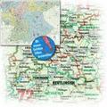 Bacher Orga-Karte Deutschland Süd 1 : 500 000. Poster-Karte beschichtet