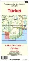 Jens Uwe Mollenhauer - Lykische Küste 1 - Fethiye - Lykischer Weg - Topographische Wanderkarte 1:75.000 Türkei (Blatt 7.1). Tillgänglighet: Lägg i varukorg