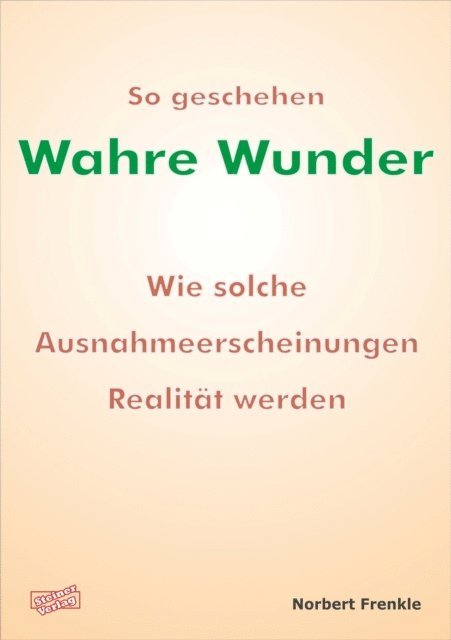 Norbert Frenkle - So geschehen wahre Wunder, E-bok