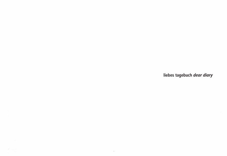 Martin Rendel, René Spitz - Dear Diary / Liebes Tagebuch, Inbunden. Tillgänglighet: Lägg i varukorg