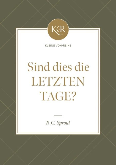 Voice of Hope, R.C. Sproul - Sind dies die letzten Tage?, E-bok